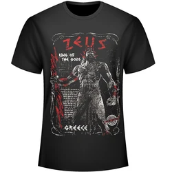 Fashion Design Ancient Greek King of The Gods Zeus Image Men's T-Shirt. Summer Cotton Short Sleeve O-Neck Unisex T Shirt New