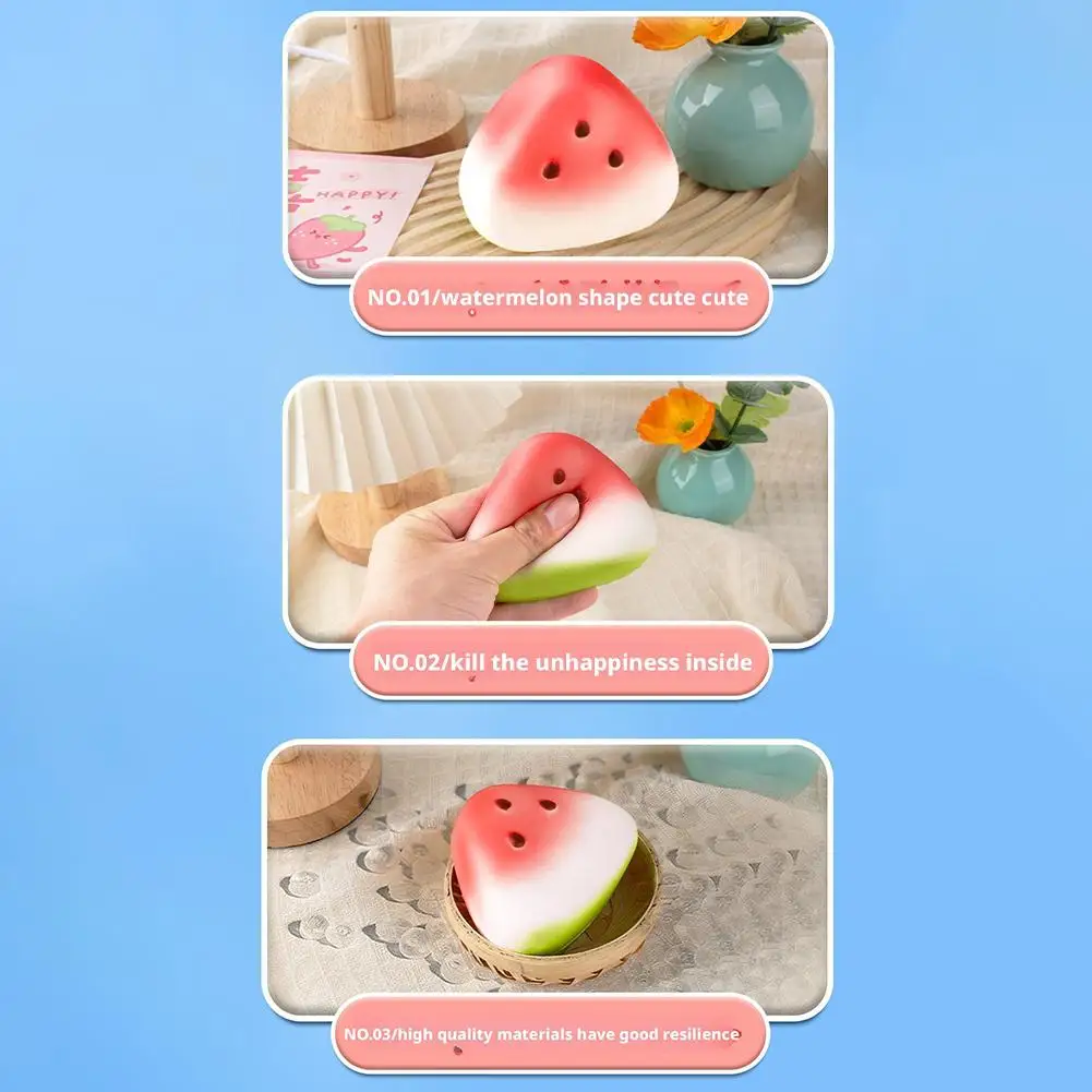 Adult Slow Rebound Decompression Toy Cute Watermelon Squishy Autism Sensory Toys Reliever​​ Stress Reliever Squeeze Toy