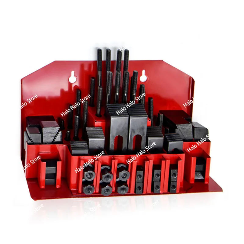 58pcs Milling Machine Clamping Set Mill Clamp Kit Vice M12 Universal Fixture Screw Set Pressure Plate Processing Parts