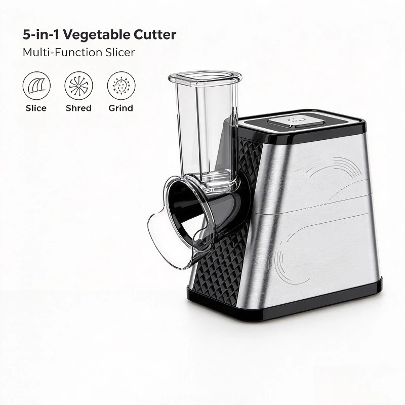 5 in 1 Multi-functional Vegetable Cutter Slicer Shredder Dicer Grater Kitchen Salad Food Prep Tool for Home Use