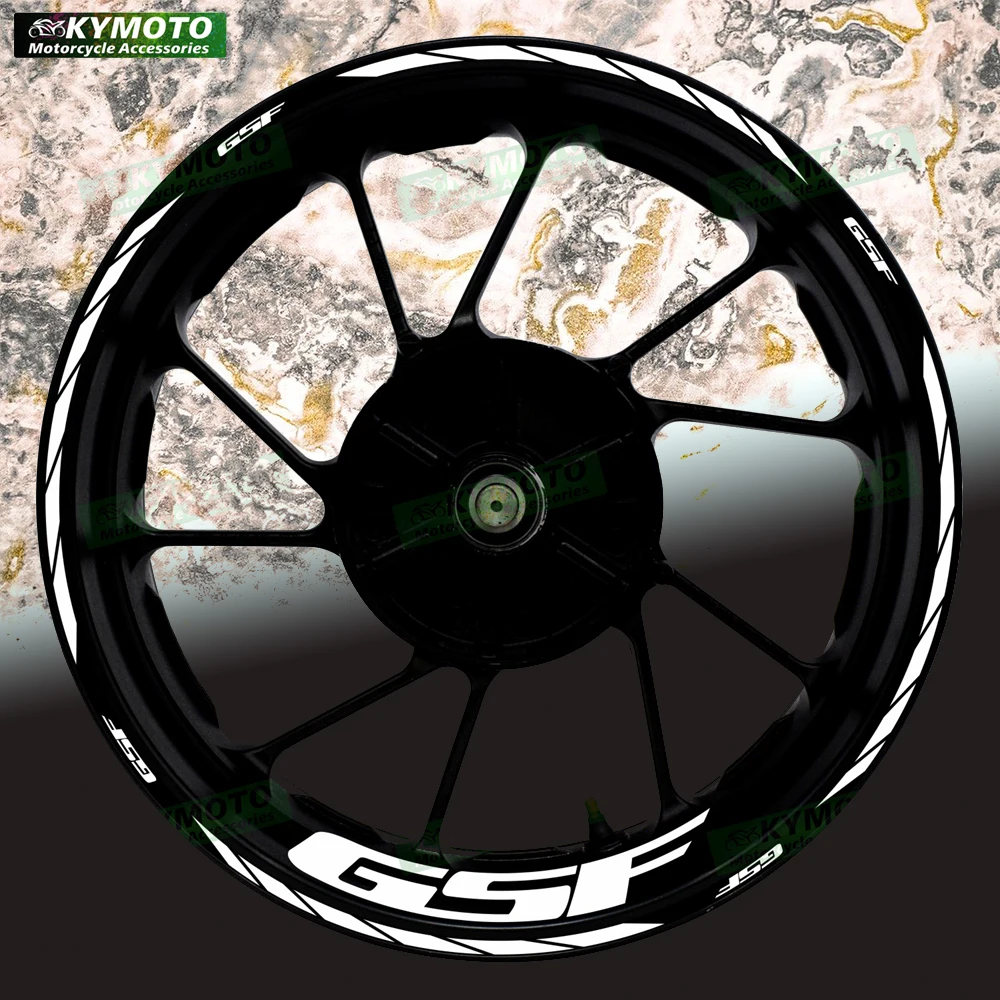 

Аксессуары для мотоциклов GSF, 17-дюймовые наклейки на передние и задние колеса, обтекатель, ступица, модифицированный обод колеса, светоотражающие наклейки, украшение