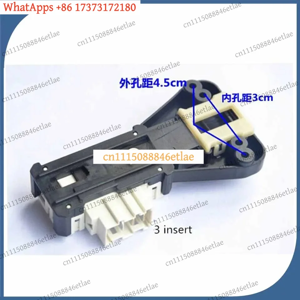k03 Washing Machine Electronic Door Lock Delay Switch ZV-446L5 DC64-01538A 3 Pin 90 Degree Metal Latch