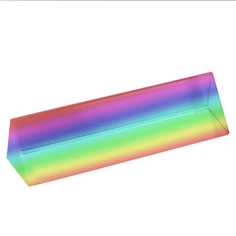 Crystal Optical Glass Triangular Prism  for Teaching Light Spectrum Physics and Photo Photography Prism 10cm 4\