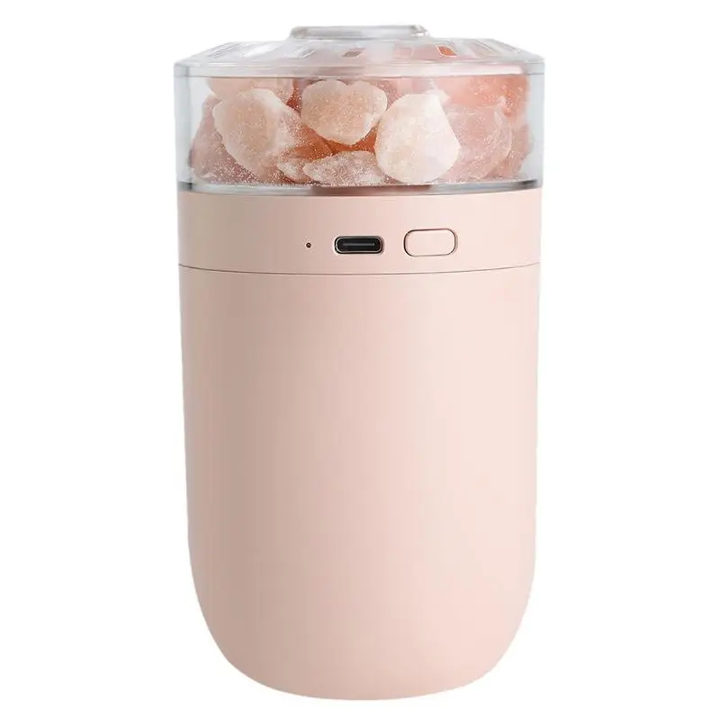 

Small Room Humidifiers USB Cool Mist Humidifier With Salt Stone Light 230ml Colorful Light Portable Aromatherapy Diffusers For