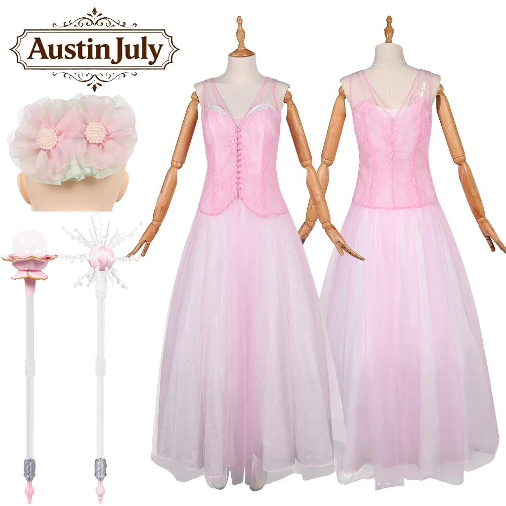 glinda-cosplay-costume-baguette-magique-film-mechant-​-2-pour-bon-jeu-de-role-bandeau-robe-douce-costume-en-dentelle-blanche-et-rose-carnaval-halloween
