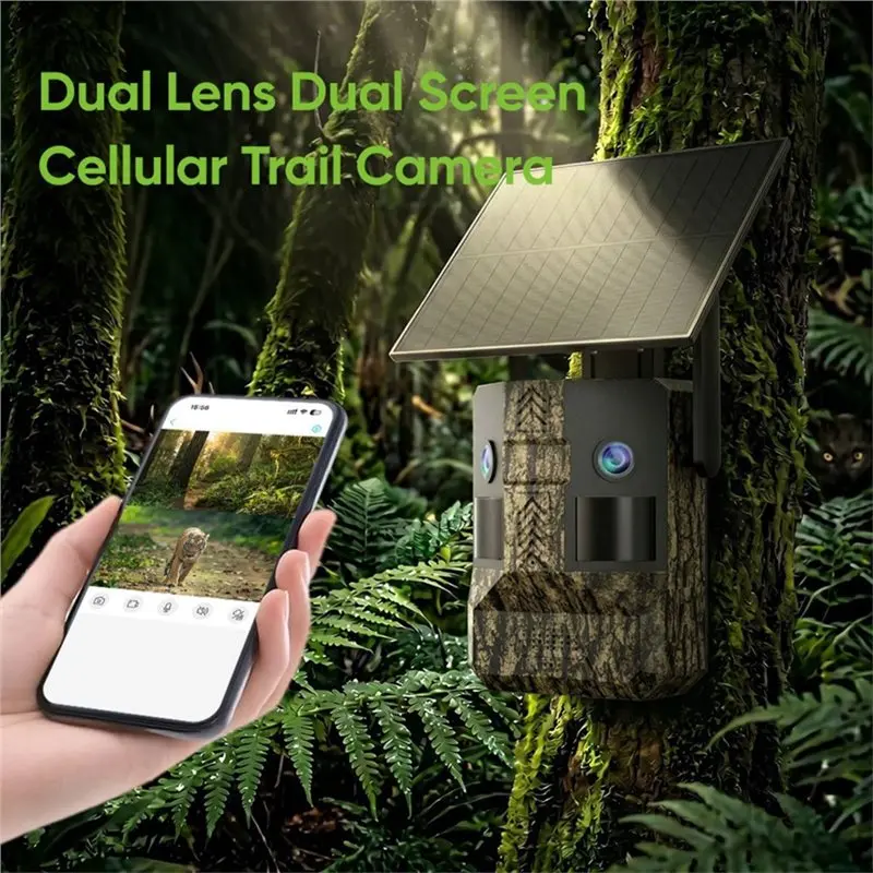 [NEW A09R!】 EU Version 6MP 180° Ultra Wide View Angle 4G Solar Trail Camera 4G SIM Card Hunting Wildlife Camera - view 6