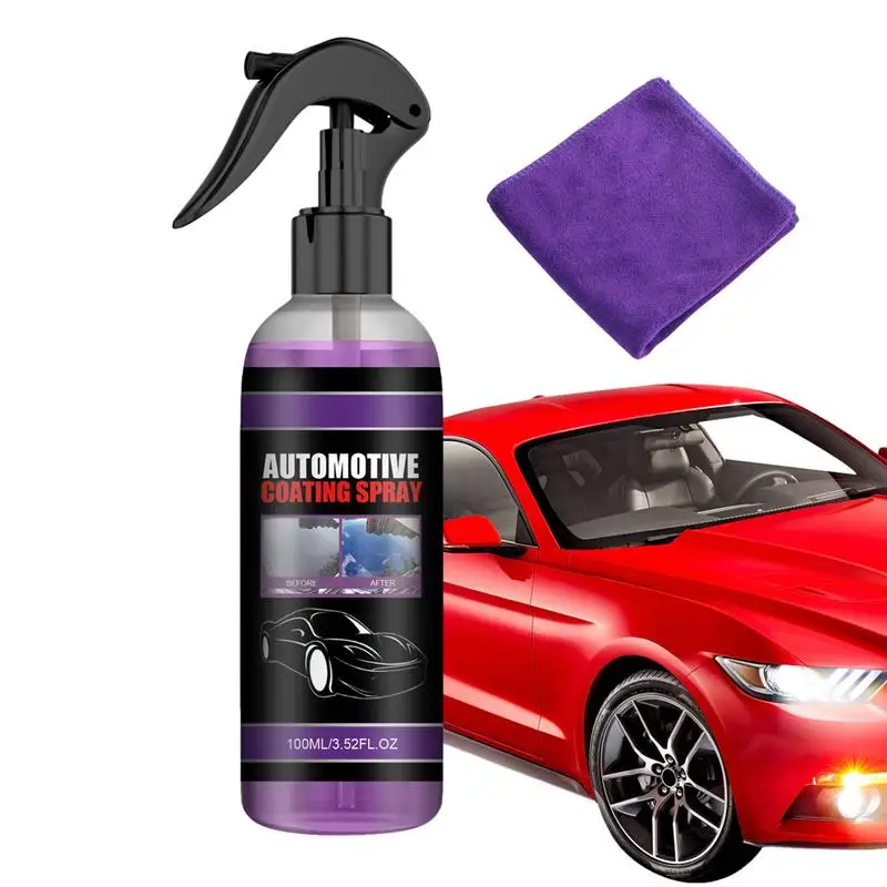 

100ml 3 In 1 Car Coating Agent Spray Multipurpose Auto Quick Coating Paint Protector Hydrophobic Ceramic Spray Cars Maintenance