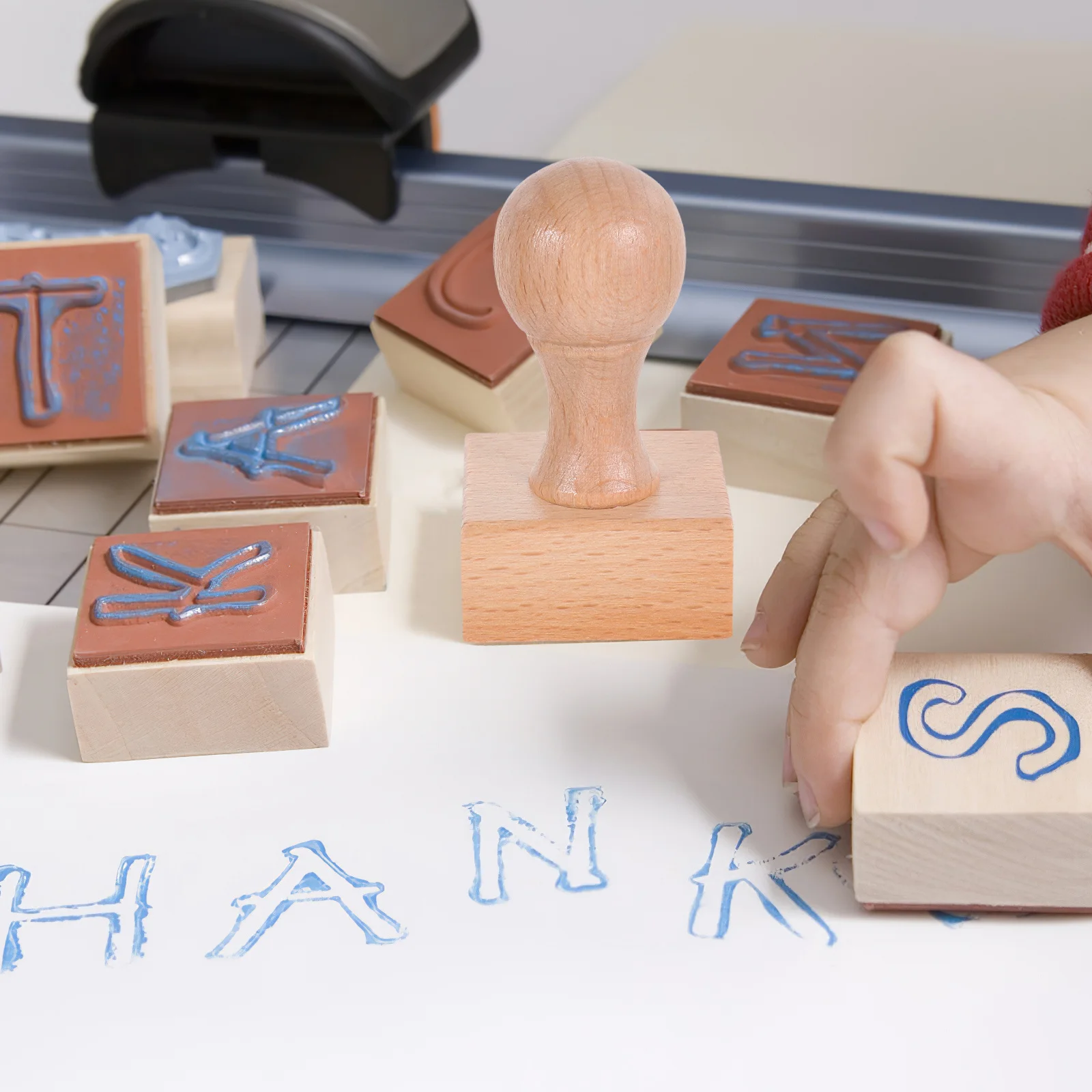 2Pcs DIY Stamp Project Wooden Knob Handles Blank Hardwood Mounts Crafting Business Wooden Crafting Tools DIY Scrapbooking Stamp