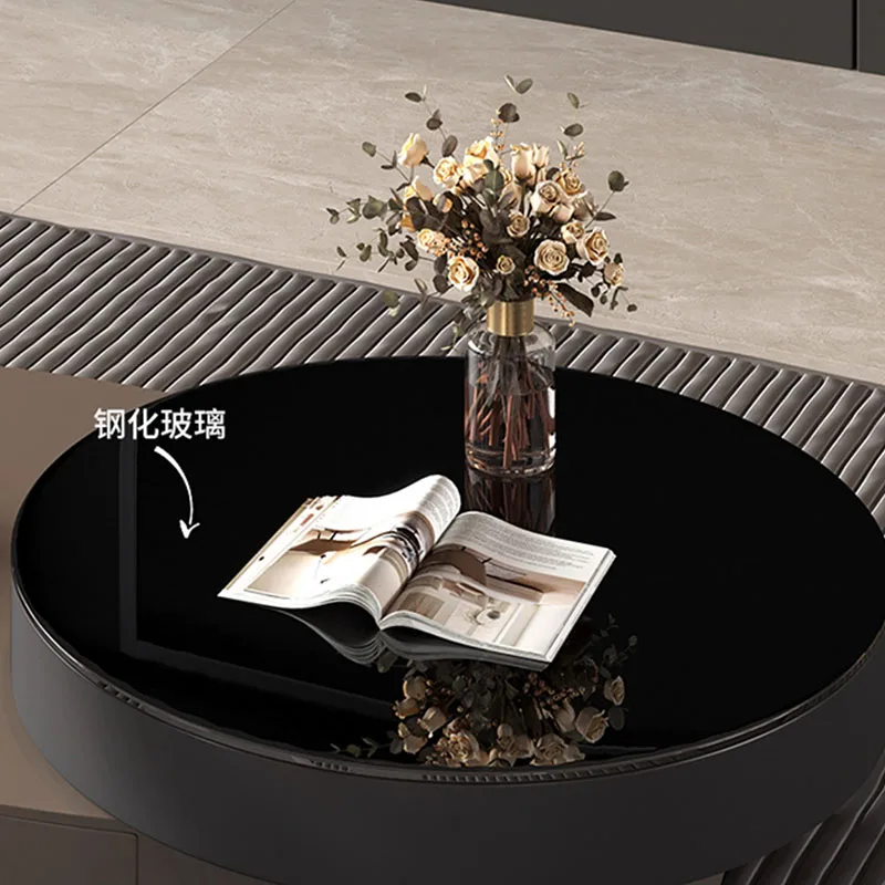 Unique Storage Coffee Tables Luxury Wood Premium Oval Coffee Tables Rotate Minimalist Mesas De Centro Para Sala Home Furniture