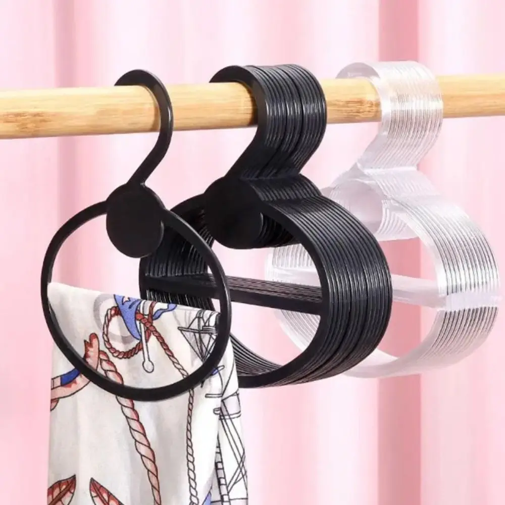 10Pcs Oval Scarf Shawl Tie Holder, Transparent Plastic