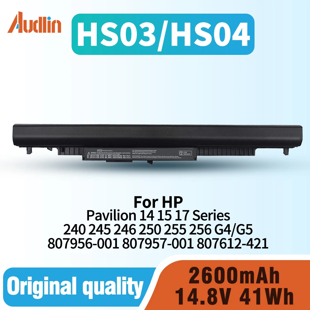 HS04 HS03 807956 -001 807957 -001 807612 -421 Batterie d'ordinateur portable pour HP 240 245 246 250 255 256 G4/G5 Pavilion 14-AC 15-AC 17-X Series