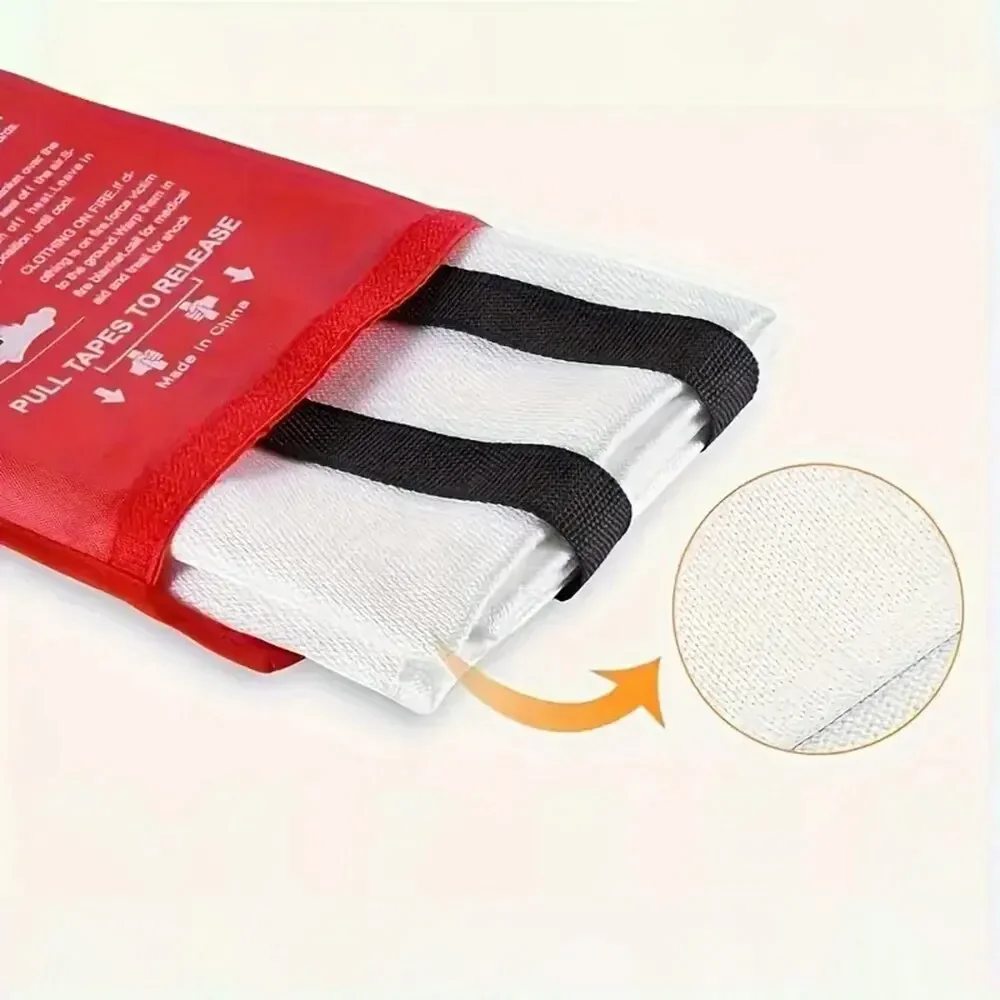 Fire Blanket Fiberglass Fire Emergency Blanket Suppression Blanket Flame Retardant Blanket Emergency Survival Safety Cover Ifak