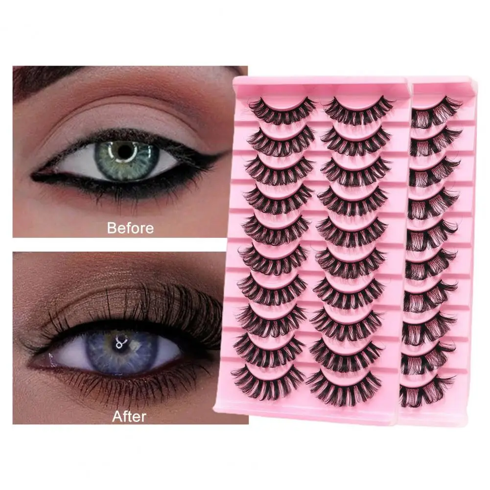 太くてカールしたつけまつげ,3D効果,リアルなボリューム,ロシアのメイク,10ペア