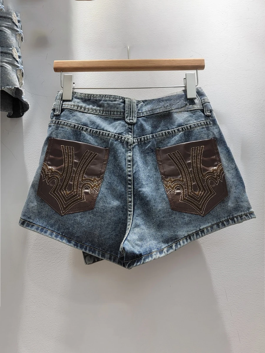 GALCAUR Solid Slimming Spliced Pockets High Street Skirt for Women Patchwork Single Buttons Mini Skirts Female Fashion New Style