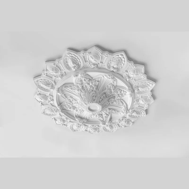 JM7018 Ceiling High Density PU Polyurethane Ceiling Decoration Carved Lamp Tray