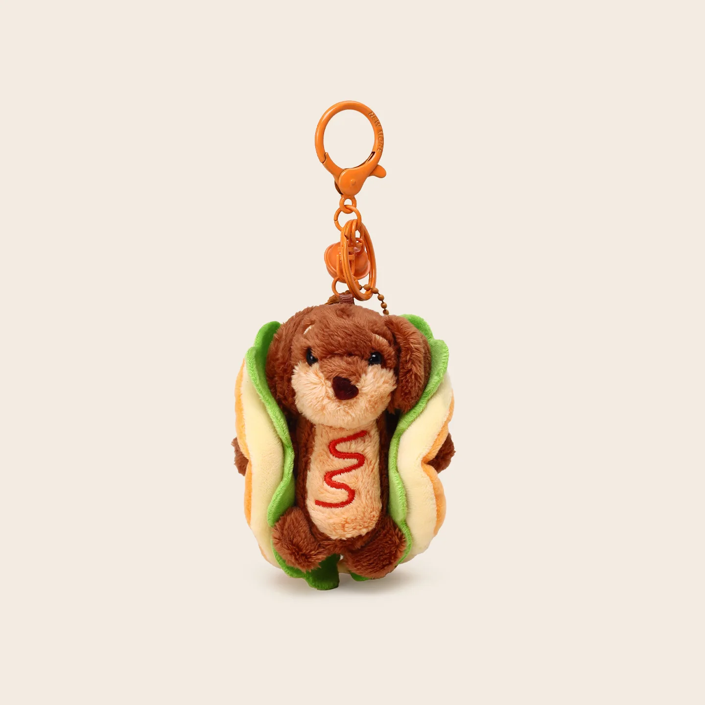 Sausage Dog Clothing Hot Dog Plush Fashionable Funny Keychain Pendant Cute Kwaii Versatile Small Pendant Gift For Girl Wholesale