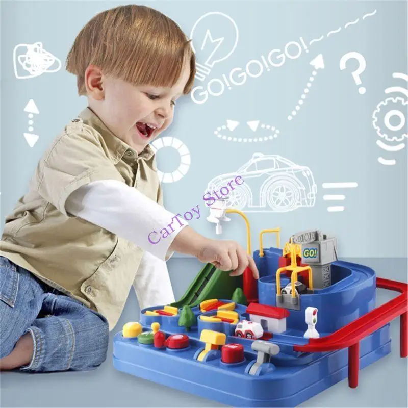 634f Big Adventure Track Toy retrocede para vehículo césped multifuncional para automóviles policía