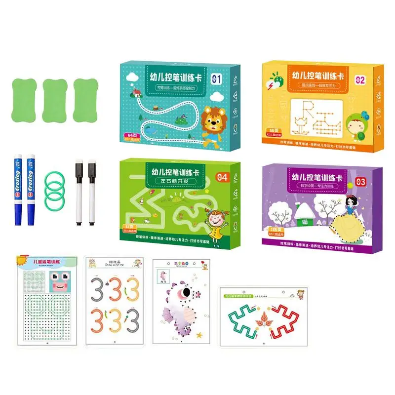 Magical Tracing Workbook Reusable ตัวอักษร Copybook ปากกาการฝึกอบรมหนังสือเด็กของเล่นเด็กการศึกษาเครื่องเขียน