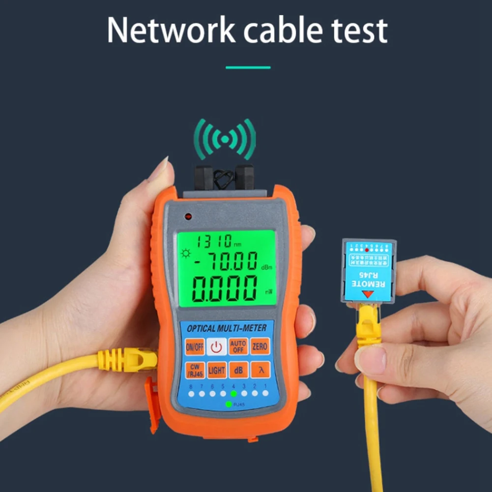 เครื่องวัดพลังงาน4In1 AUA-G70B ขนาดเล็กเครื่องตรวจจับความผิดพลาดด้วยภาพสายเคเบิลเครือข่ายทดสอบเครื่องทดสอบใยแก้วนำแสง10กม. VfL