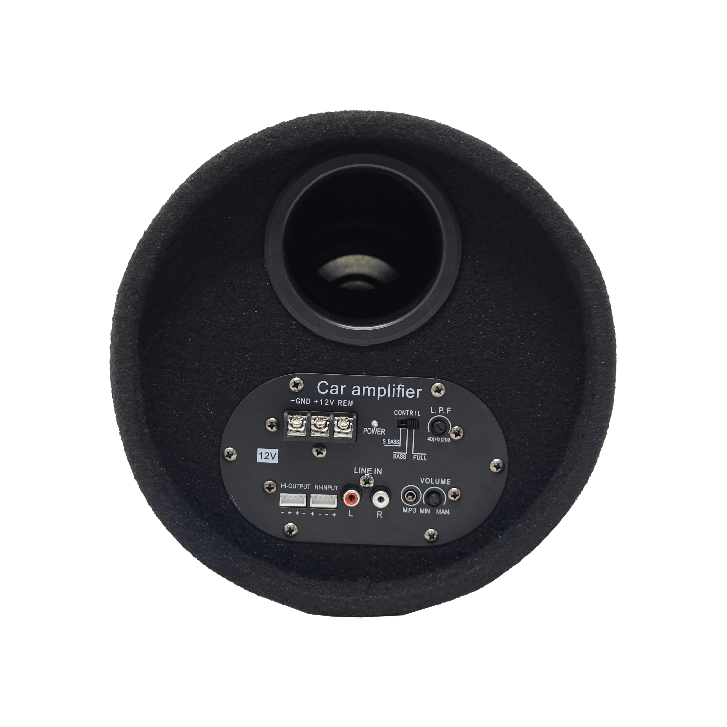 مصنع 6 "8" 10 "مضخم صوت نفق نشط أنبوب باس 10 بوصة ضميمة مكبرات صوت للسيارة صندوق مضخم صوت مستدير ثقيل للغاية