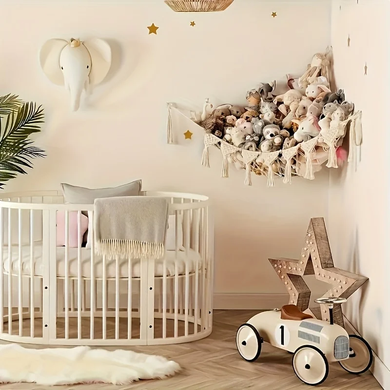 Large Plush Toy Hammock Cute Stuffed Animal Storage Net Bedroom Wall Decoration Baby Doll Storage Hanging Bag image 5
