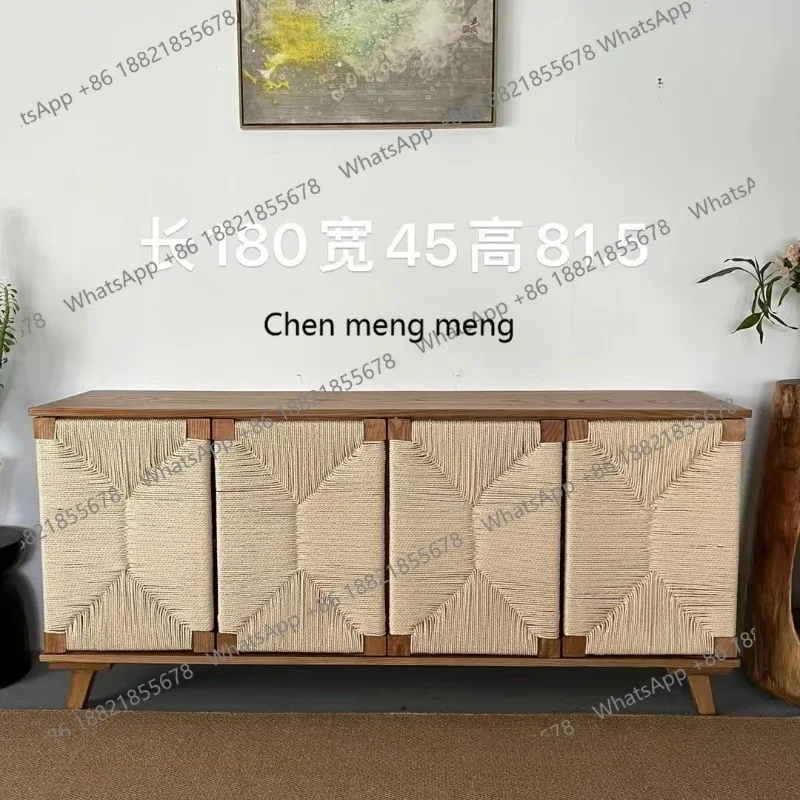RR Wabi Sansan Solid Wood Bucket Cabinet Chinese Tea Cabinet Shelf Ornament Storage Arrangement Display Stand