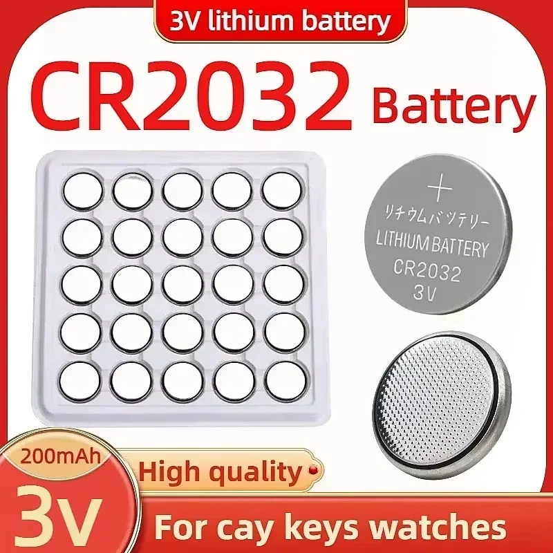 25-50PCS CR2032 3V Lithium Battery CR 2032 For Watch Remote Control Toy Calculator Car Key ECR2032 DL2032 Button Coin Cells