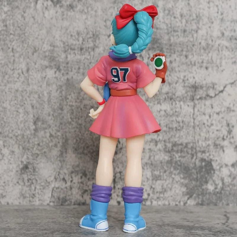 Bandai Dragon Ball Anime Figure Childhood Bulma Pretty Girl Action Figures Statue Model Doll toy Collectible Rooms Decoration