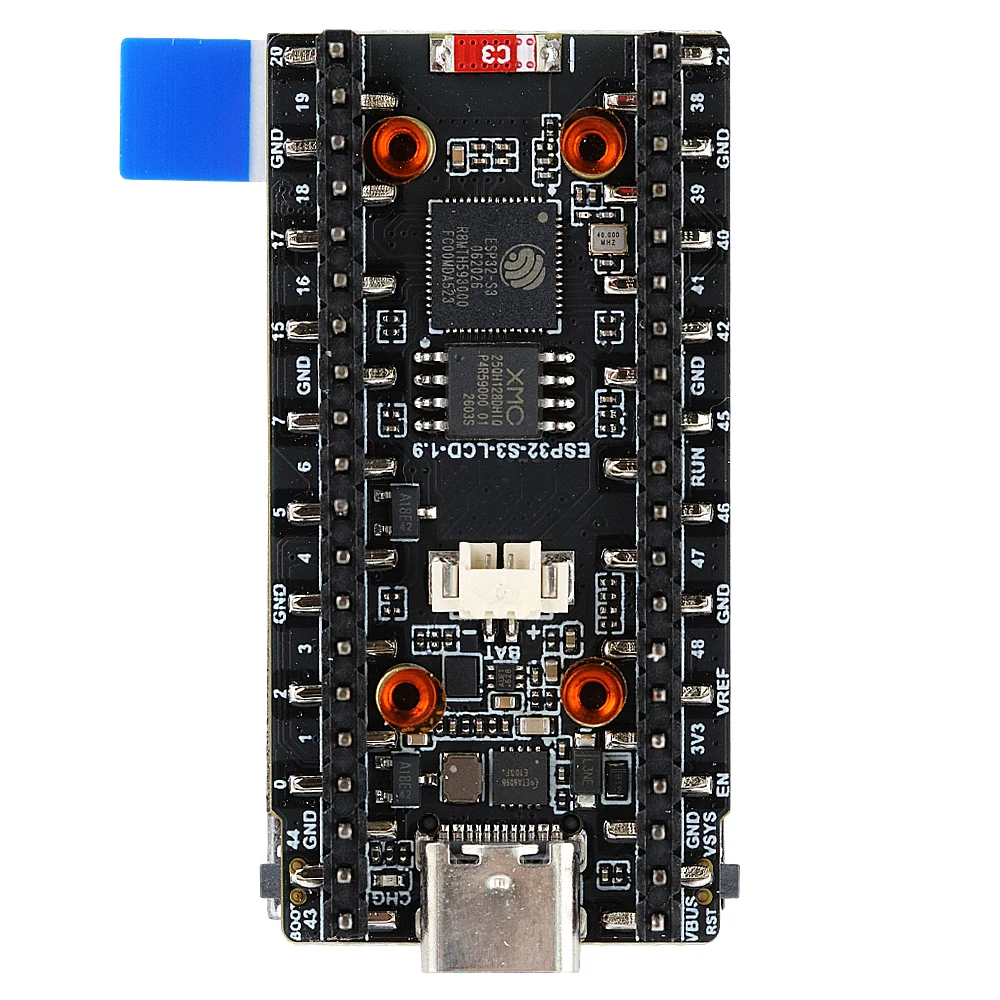 ESP32-S3 Development Board with 1.9-inch Touch LCD Display WiFi Bluetooth5 SD Card Slot USB Type-C 6-axis Dual-Core Onboard