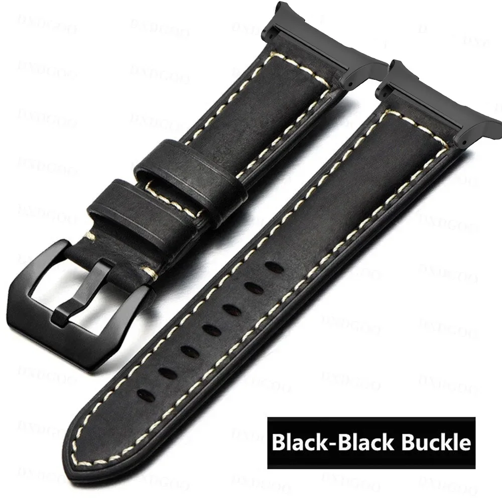 Genuine Leather Strap for Samsung Galaxy Watch Ultra 47mm 7 Quick Release Strap for Galaxy Watch 7 Ultra Watchband 22mm