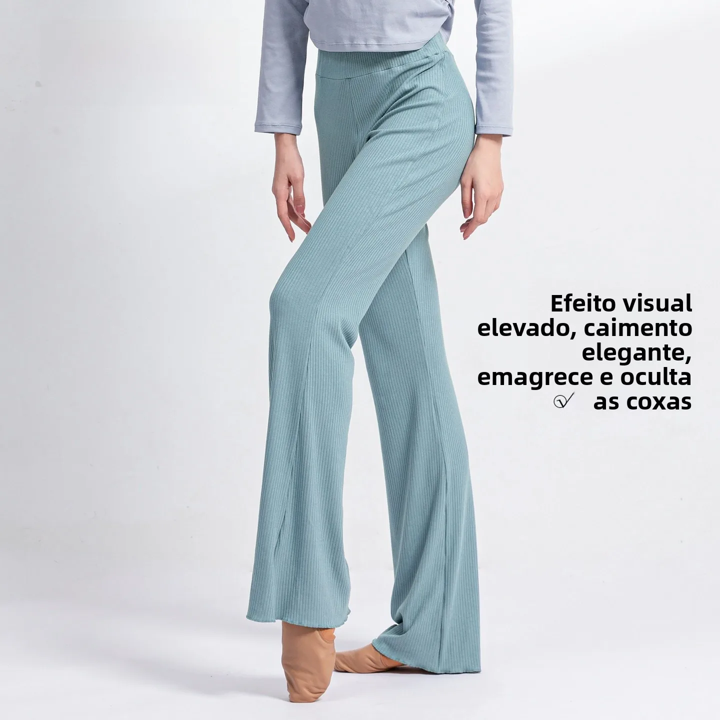modern-dance-pants-women's-micro-flared-texture-long-pants-ice-cool-ballet-practice-yoga-fitness-pants-breathable-medium-elastic