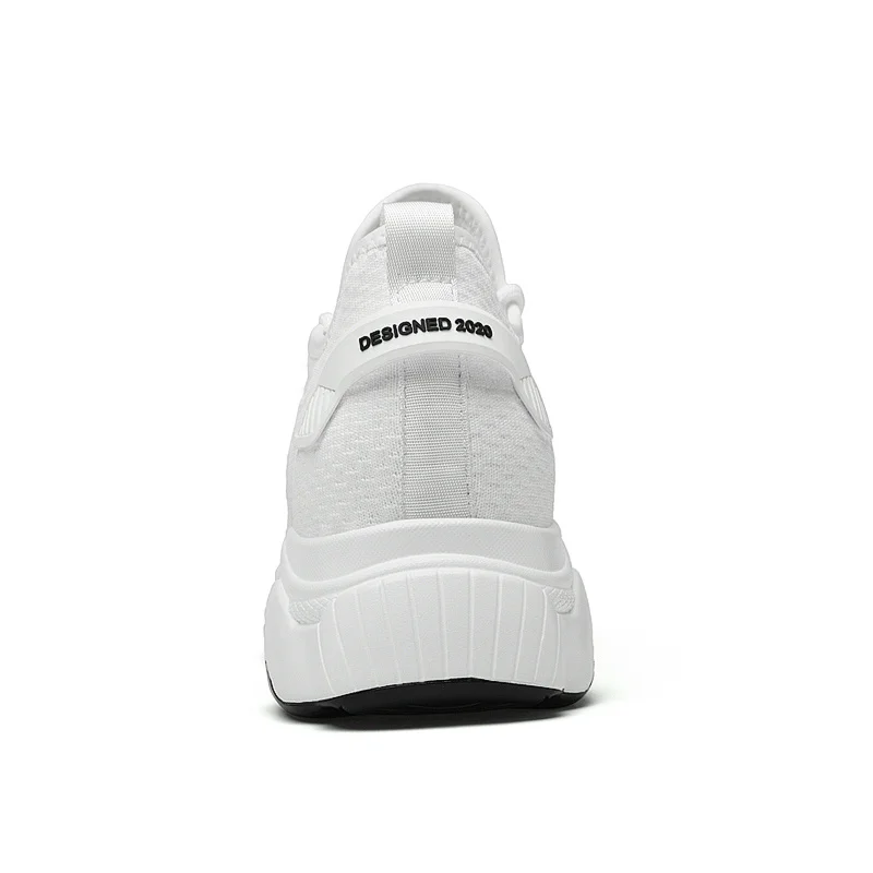 Summer Men Elevator Shoes Breathable Mesh Height Increase Sneakers Men Shoes Inner length 7cm Outdoor Leisure White Taller Shoes