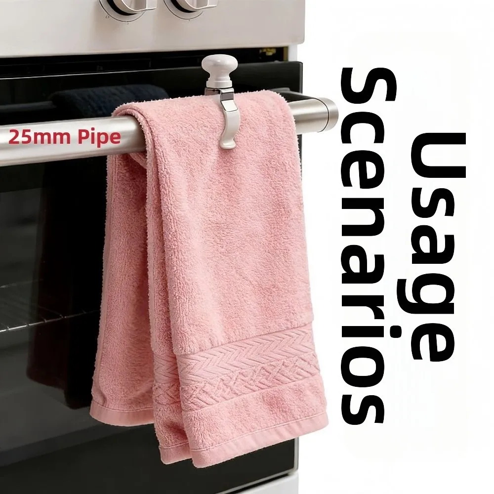 5Pcs Stainless Steel Kitchen Towel Clips Non-slip Reusable Laundry Clothespins Strong Grip Anti-Rust Windproof Hanging Clamps