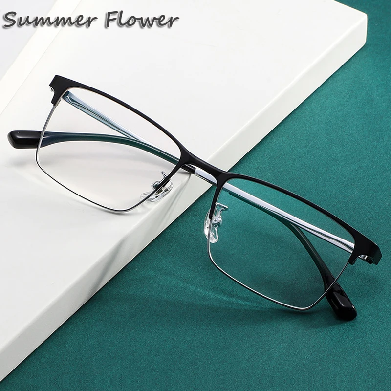 

Men Titanium Optical Eyewear for Recipe Personalize Lens Myopia Gafas Computer Reading Glasses for Man