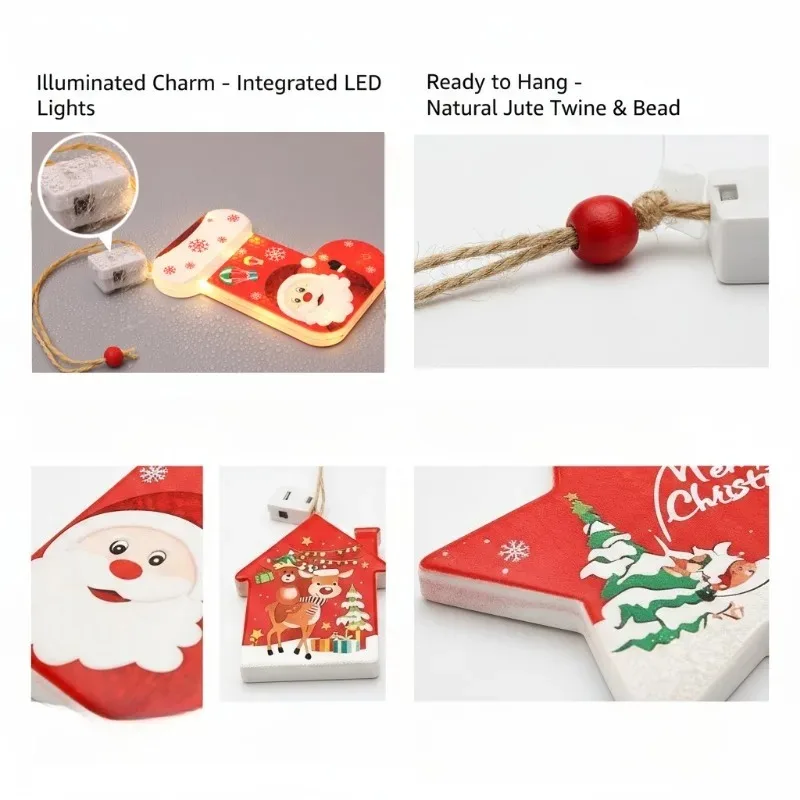 عطلة ثلج LED بطارية تعمل بالطاقة الديكور تصميم معلق مقاومة الطقس لعرض نافذة شجرة عيد الميلاد ديكور الحفلات