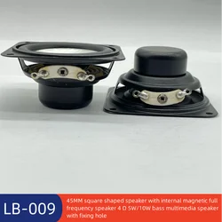 1pcs 45MM speaker internal magnetic full frequency speaker 4 Ω 5W/10W bass multimedia speaker with fixing hole