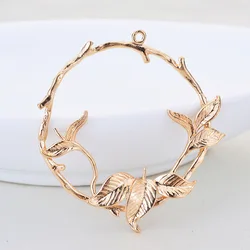 (1614) 38x38MM 24K Gold Color Plated Flower Rings Connector Charms Pendants for Jewelry Making Findings Accessorie Wholesales