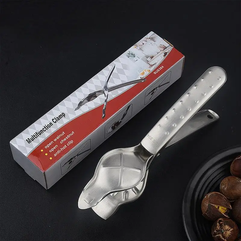 

Nut Opener Manual Shell Clamp Multifunctional Portable Heavy Duty Ergonomic Curved Handle Chestnut Opener For Restaurant