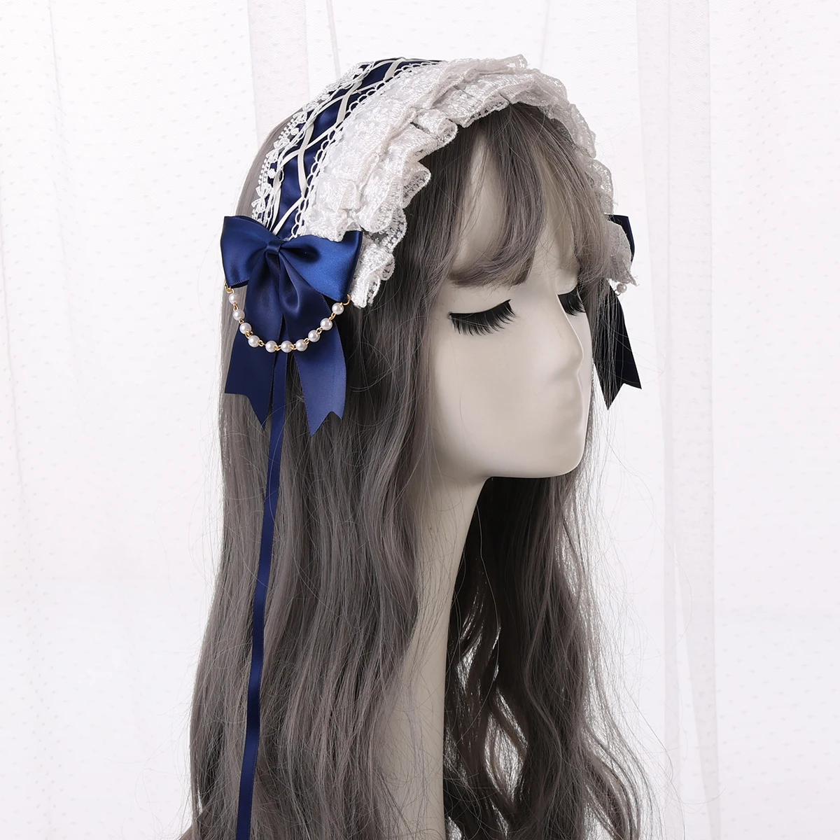 الحلو لوليتا مقوس دانتيل المرأة لطيف العصابات الشعر فتاة Bowknot الشريط Headbands سيدة أغطية الرأس خادمة اكسسوارات حك