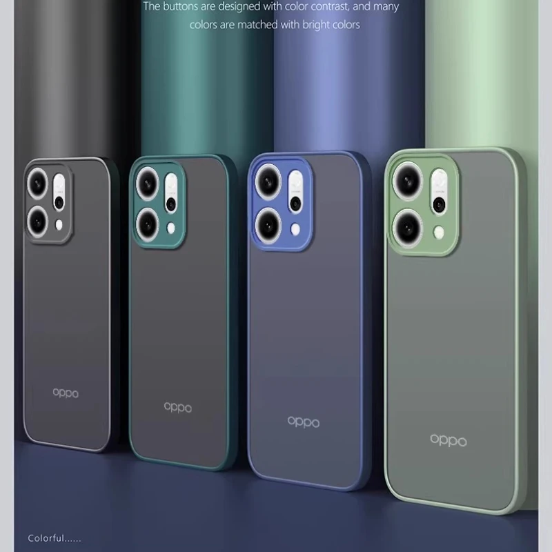 Coque pour Oppo Reno 14 Pro translucide mat antichoc dur PC couverture arrière pour Reno 14 13 12 11 Pro Protection d'appareil photo pare-chocs souple Coque pour Oppo Reno 14 Pro translucide mat antichoc dur PC couverture arrière pour Reno 14 13 12 11 Pro Protection d'appareil photo pare-chocs souple