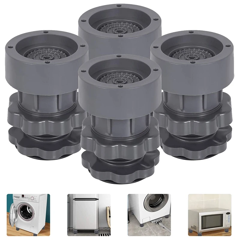 4pcs Appliance Foot Cushion Heightening Cushion Refrigerator Washing Machine Base Shock Absorption Non-slip Cushion