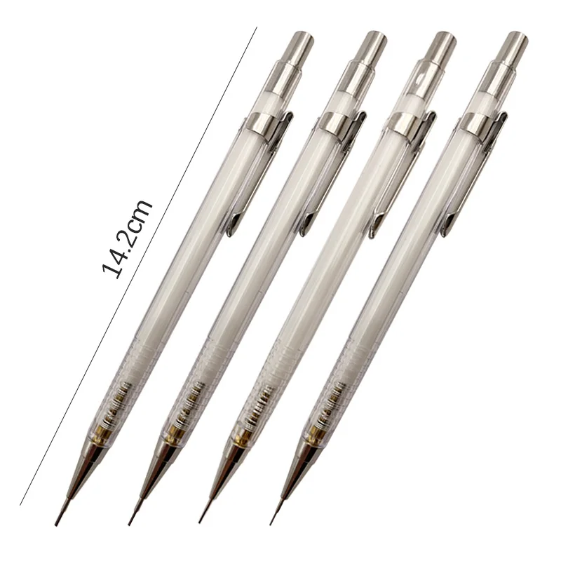 Simple Transparent Mechanical Pencil 0.3 0.5 0.7 0.9mm Automatic Pencil Lead Refill Art Painting Writing Supplies Stationery