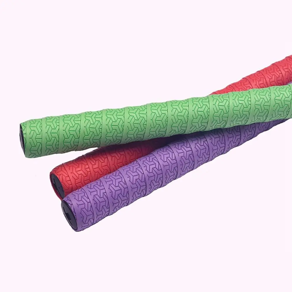 PU Badminton Handle Wrap Tape Anti Slip Texture Sweat Absorbent Fishing Rod Grip Tape Adhesive End Strips Elastic Cushioning