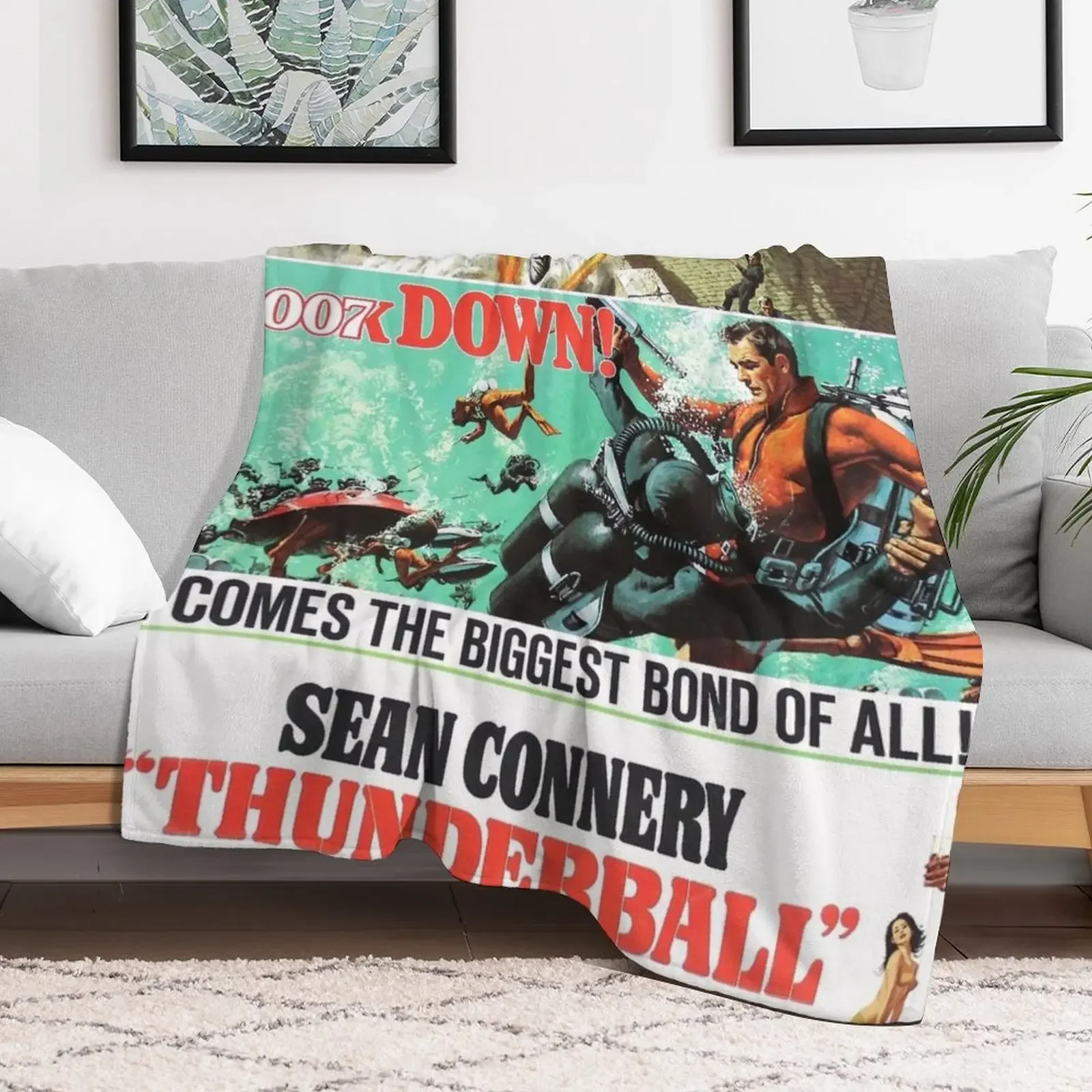 Up Down Out Thunderballs Throw Blanket Soft Comfort Blanket for Reading Watching TV