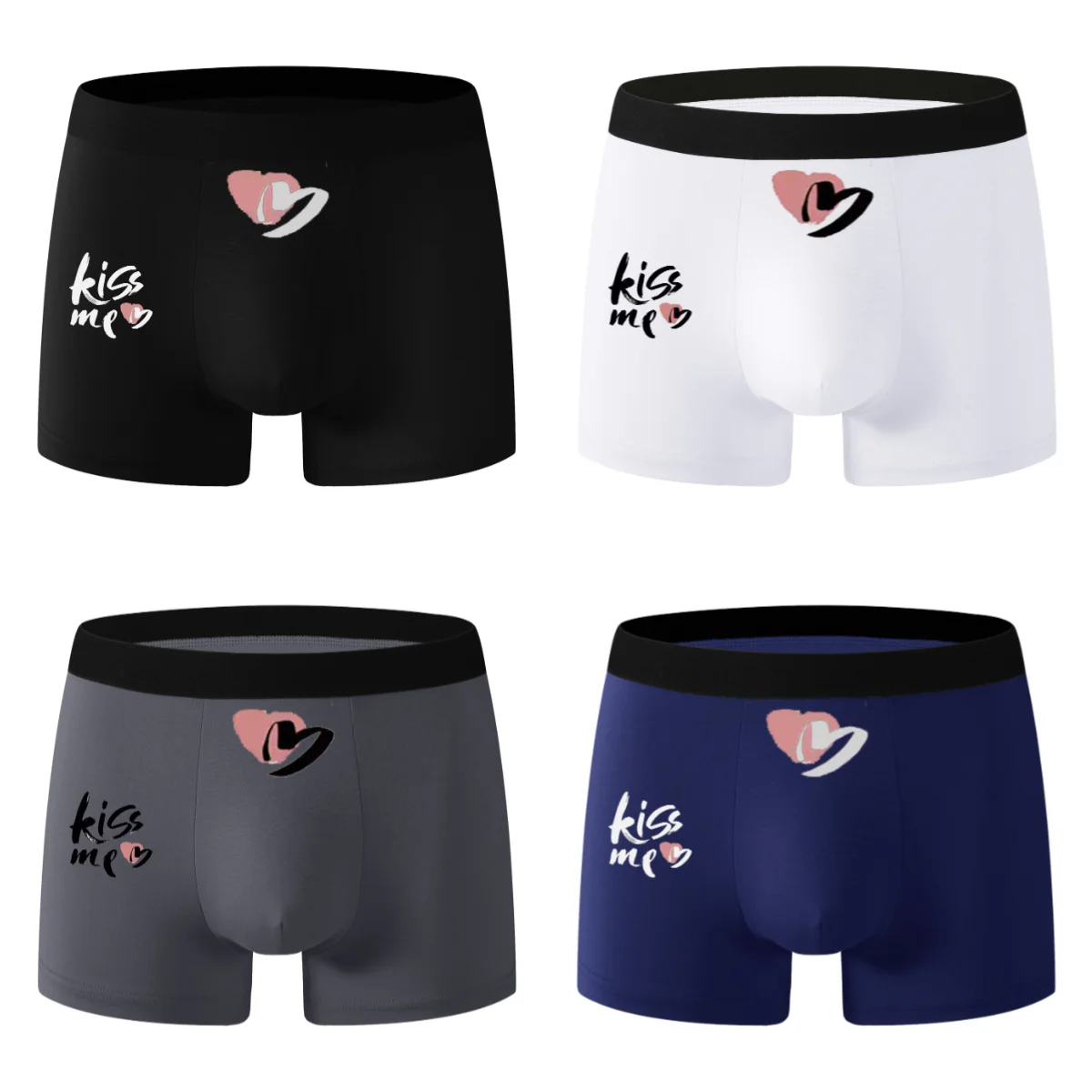

4 шт. новые облегающие боксеры - это musthave для мужчин, черное нижнее белье на лето 2025 года - удобное, высокое качество.
