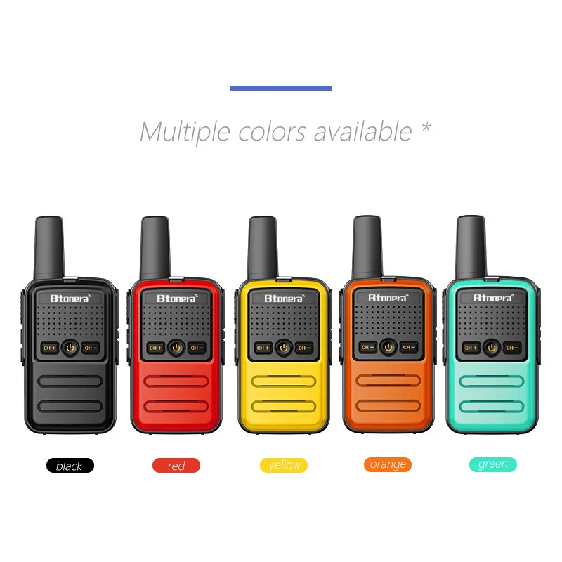 Mini walkie-talkie recargable para niños, transmisor inalámbrico, Uhf Delgado, 16 canales, Radio bidireccional, BTDX 320