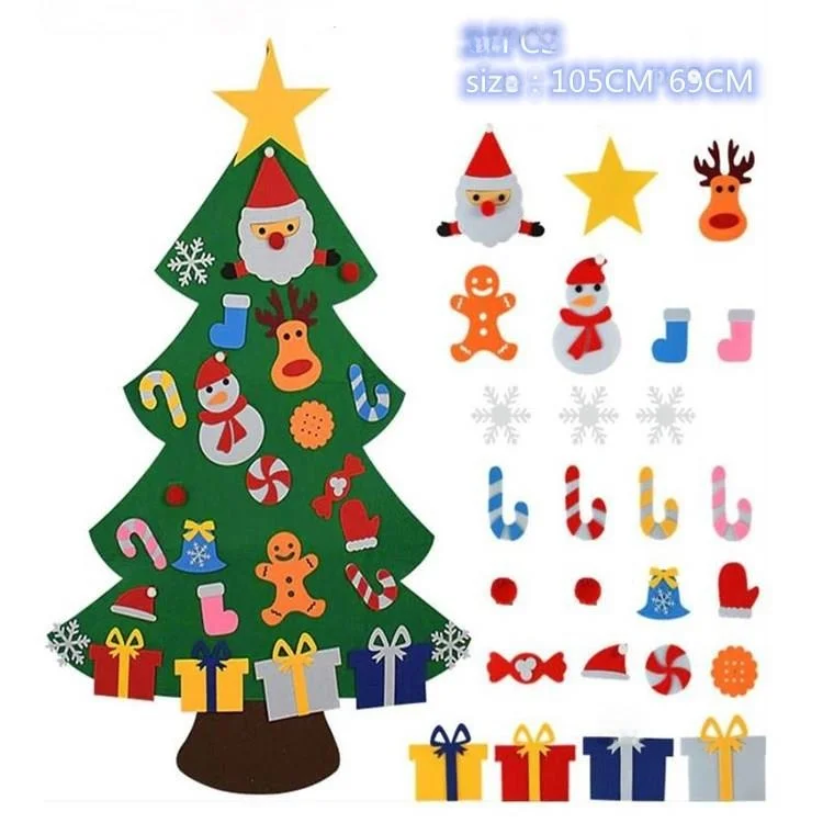 decorazioni-natalizie-fai-da-te-regalo-artigianale-per-bambini-albero-di-natale-in-feltro-ornamento-appeso-in-tessuto-non-tessuto-green-da-golf