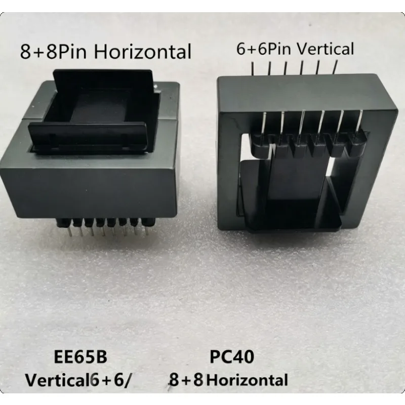 EE65B EE Type (6+6)12Pin (8+8)16Pin High Frequency Transformer Ferrite Magnetic Core PC40 Horizontal Vertical Coil Former Bobbin
