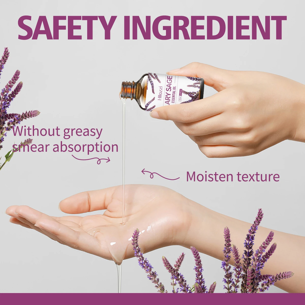 30 مل من الزيوت العطرية الواضحة المريمية، زيت أساسي نقي للعناية بالبشرة، العناية بالشعر، يمكن أن يجعل الشعر أملسًا للعلاج بالروائح العطرية #4