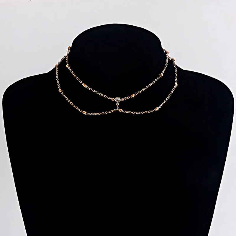 Sexy Shining Zircon Thoracic chain Beach Wedding Accessories Women Bra Cross Bikini Hollow Out Body Chain Fine Chest Chain Girl